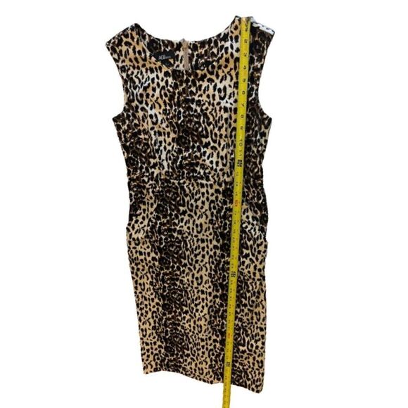 AGB Dress Black & Brown Leopard Print Sheath Dress Size 6 - Picture 7 of 7